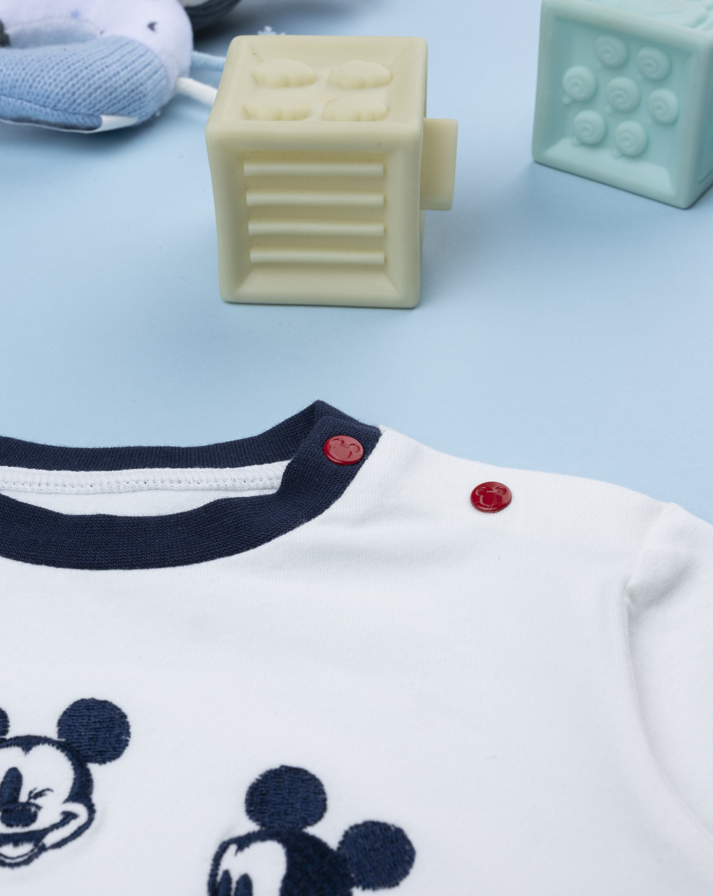 T-shirt bimbo bianca mickey mouse