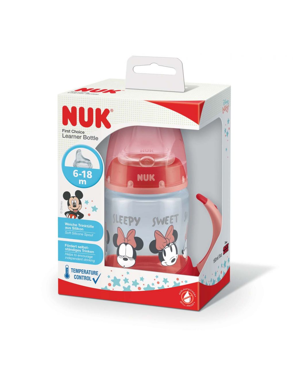 Tazza disney bevimpara minnie red silicone 150 ml - nuk