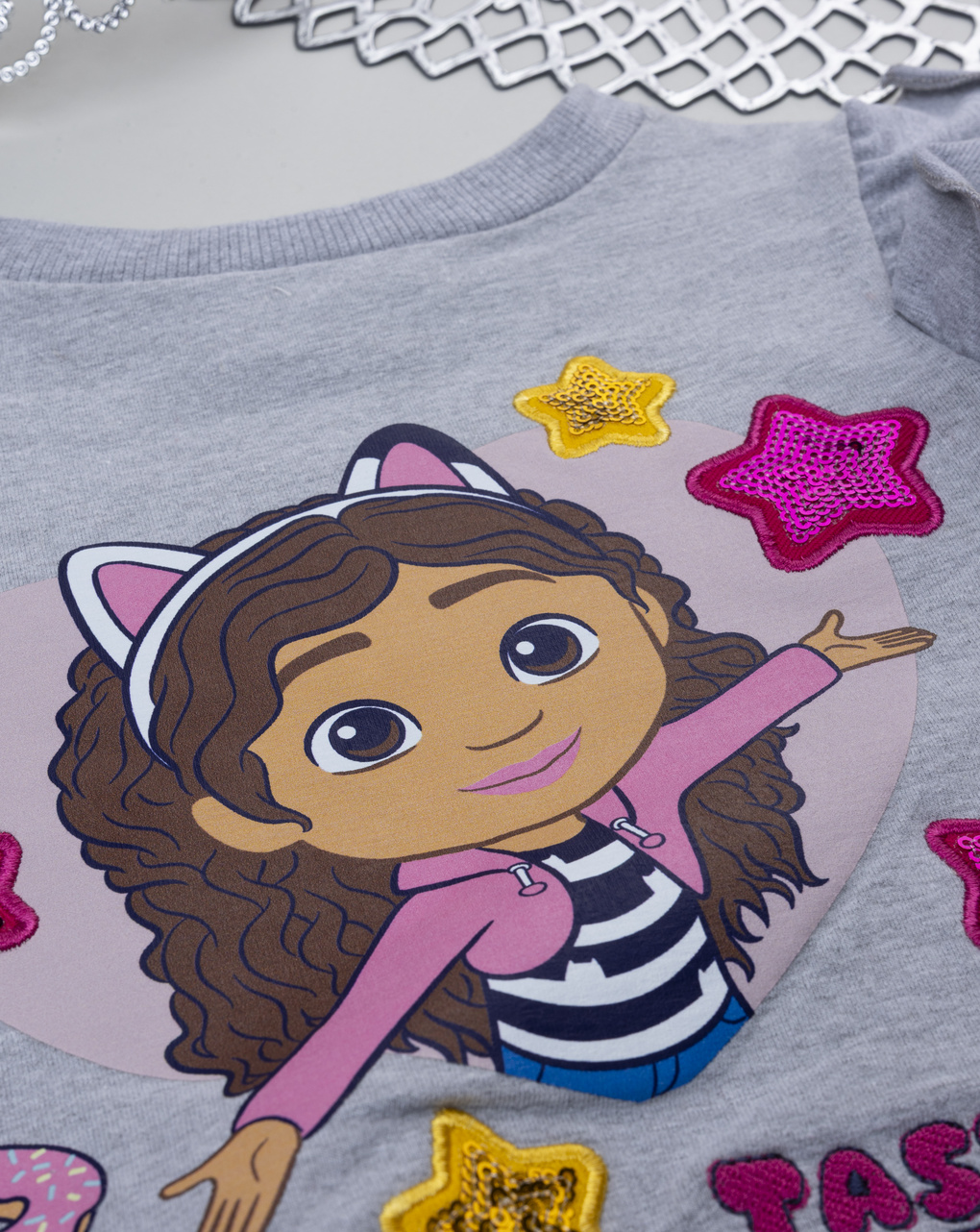 Felpa grigia bambina gabby