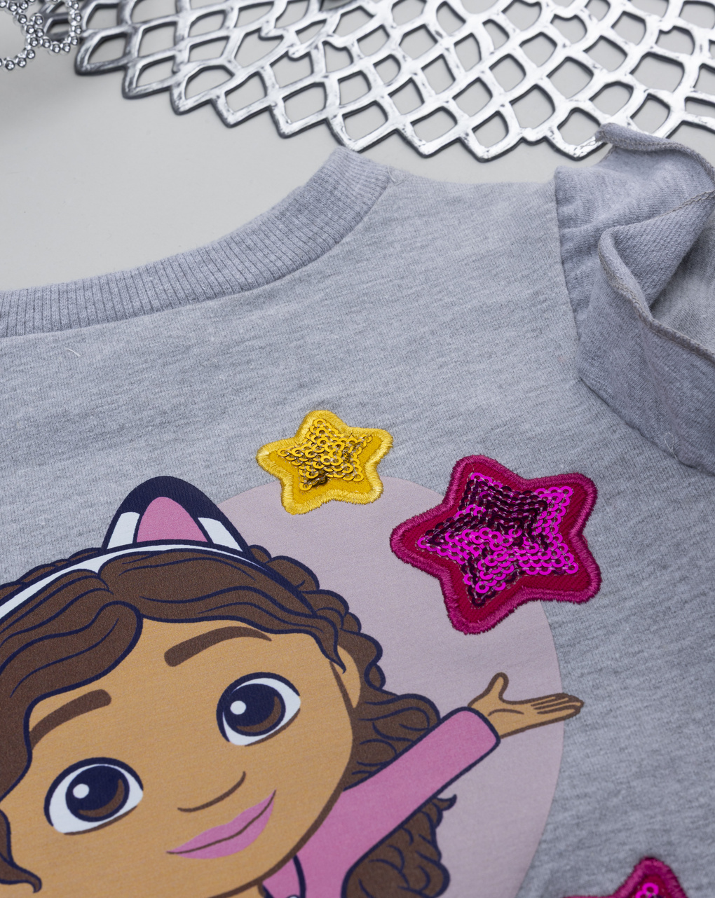 Felpa grigia bambina gabby