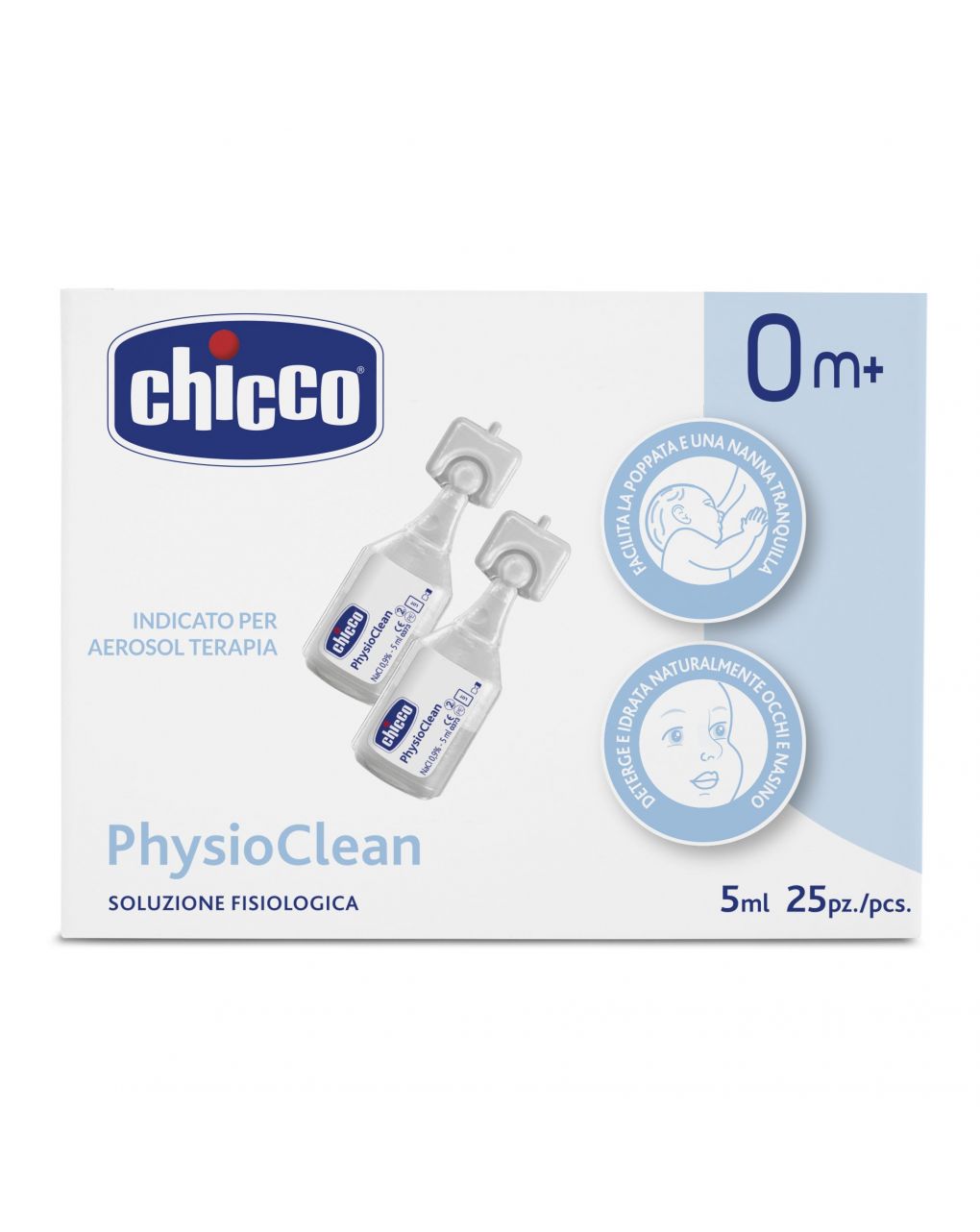 Soluzione fisiologica physioclean 5 ml 25 pz - chicco