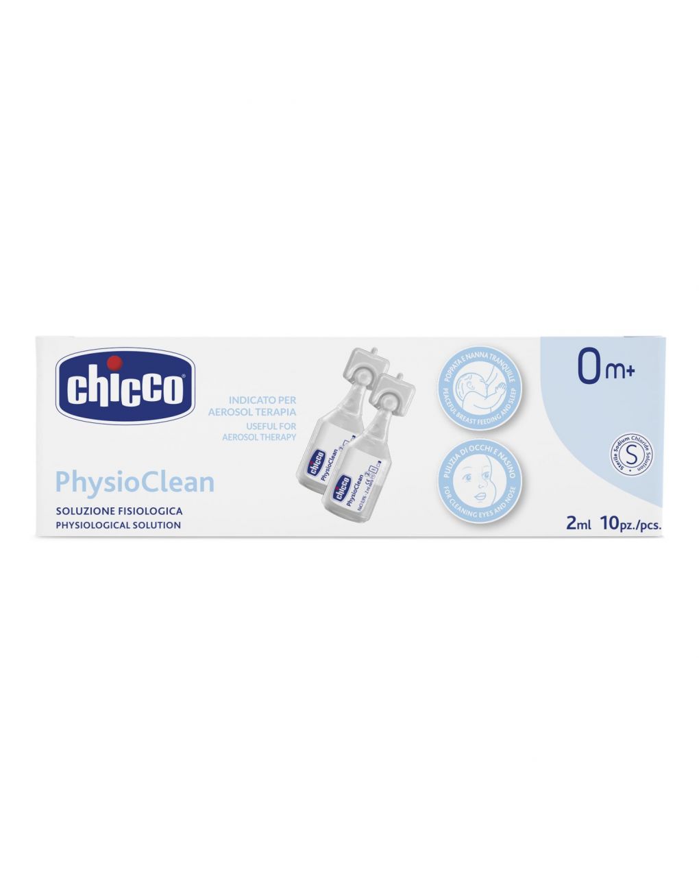Soluzione fisiologica physioclean 2 ml 10 pz - chicco
