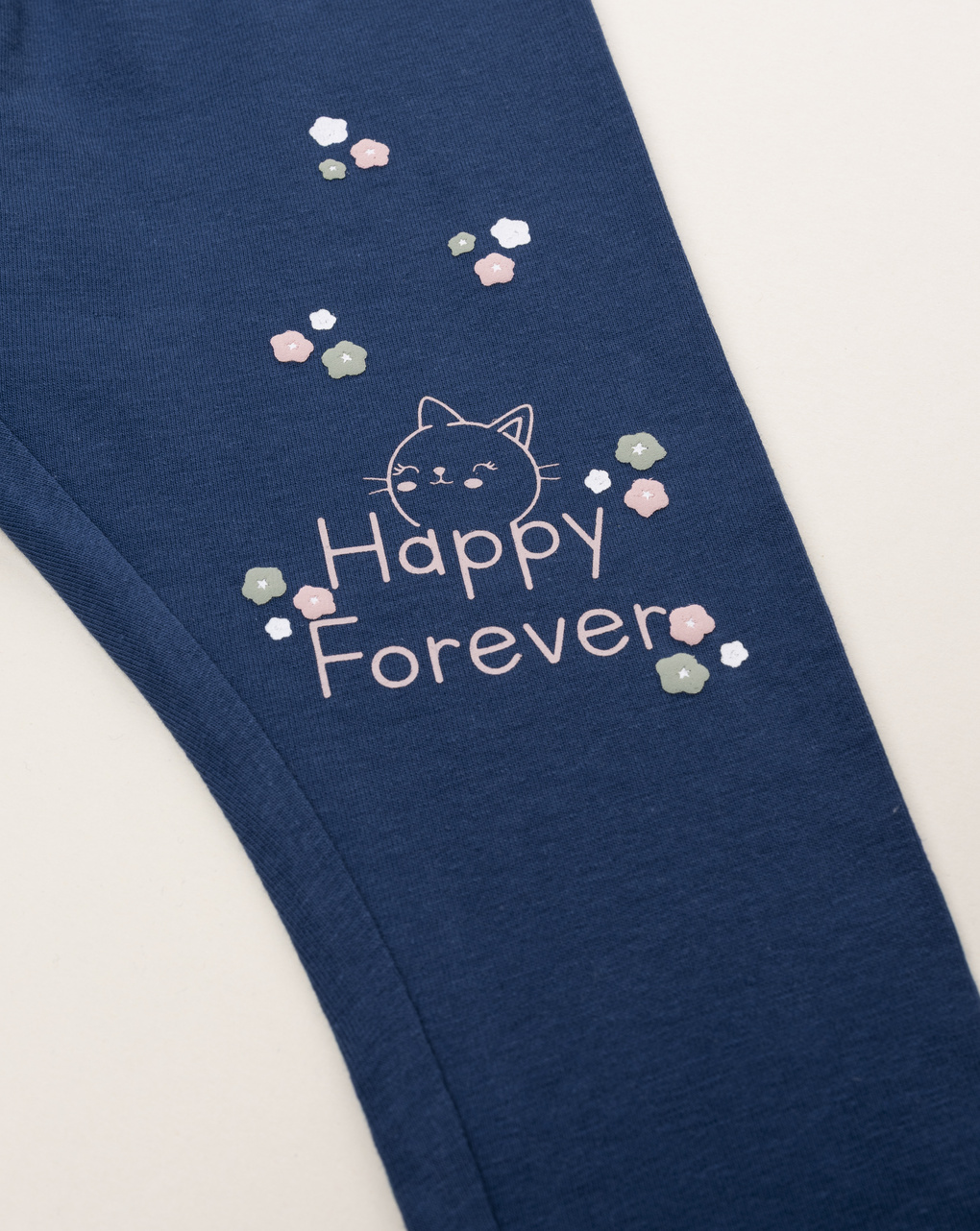 Legging bimba blu stampa gattino