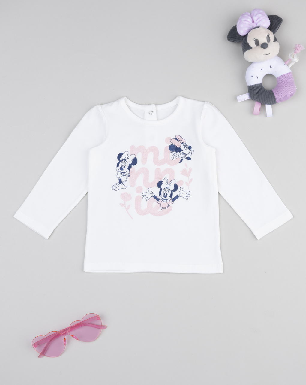 T-shirt bimba bianca minnie