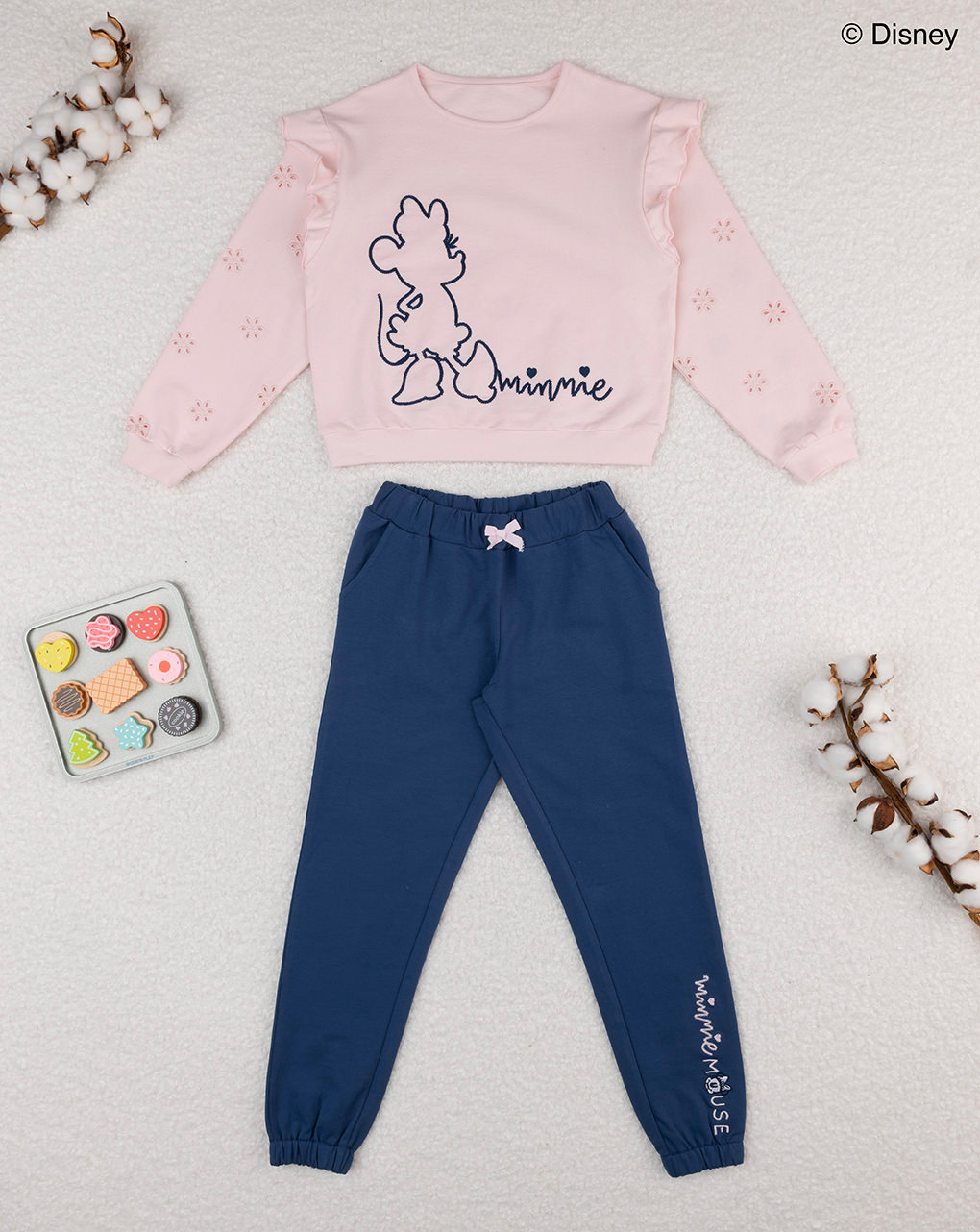Completo bimba minnie blu/rosa