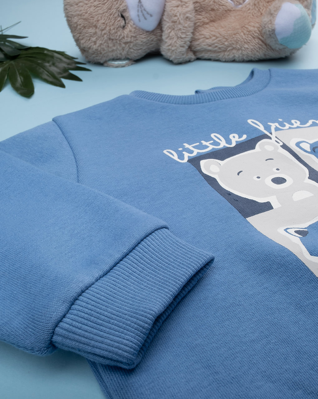 Jogger bimbo blu/grigio orsetti