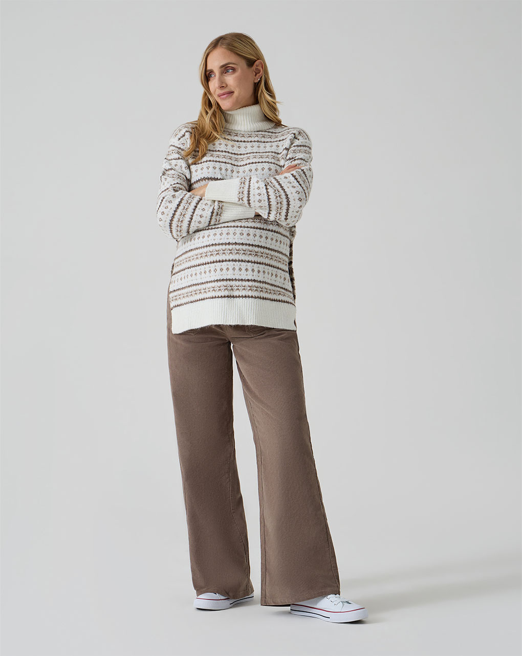 Pantapalazzo premaman velluto marrone