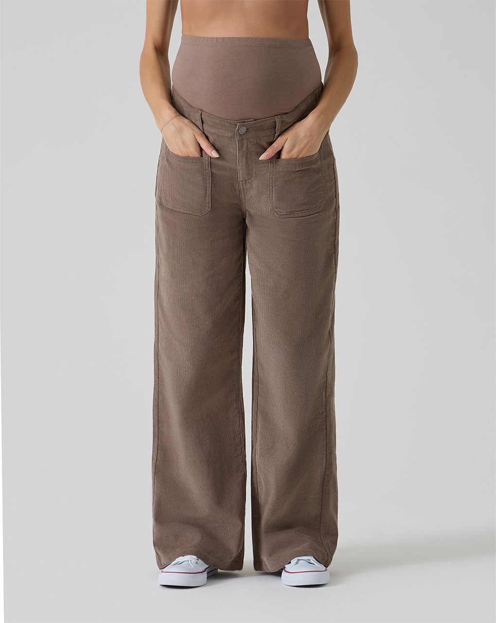 Pantapalazzo premaman velluto marrone