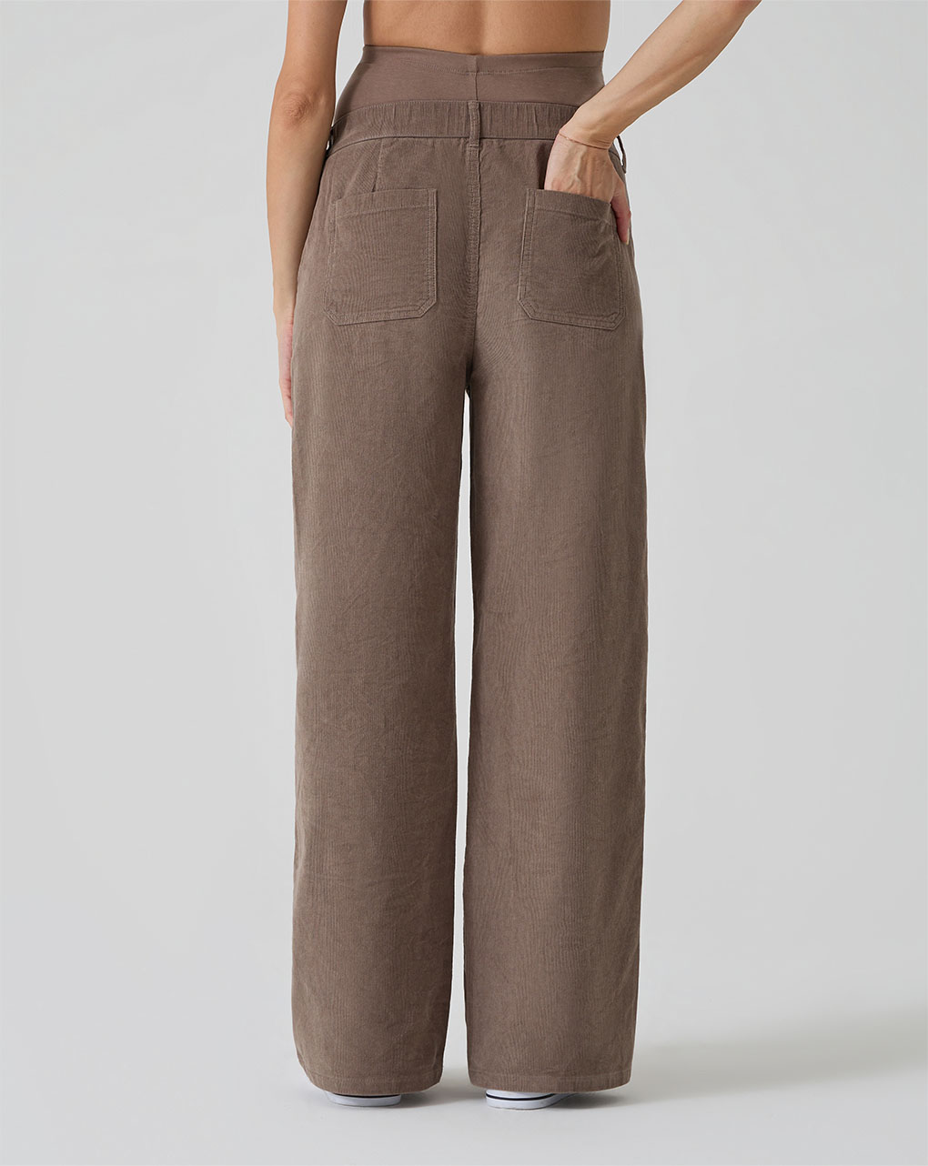 Pantapalazzo premaman velluto marrone