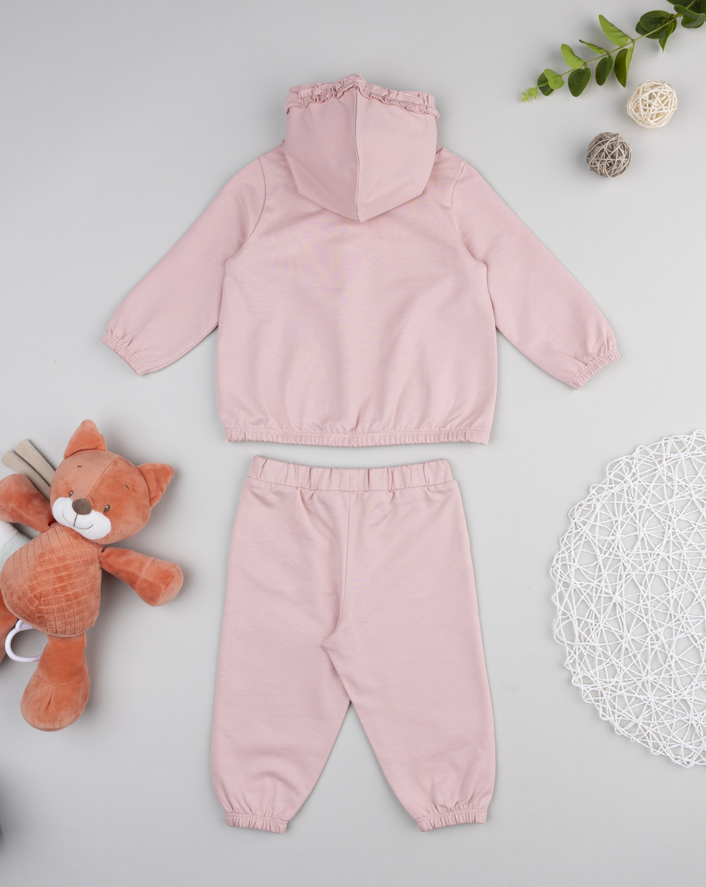 Completo jogging bimba rosa "happy forever"