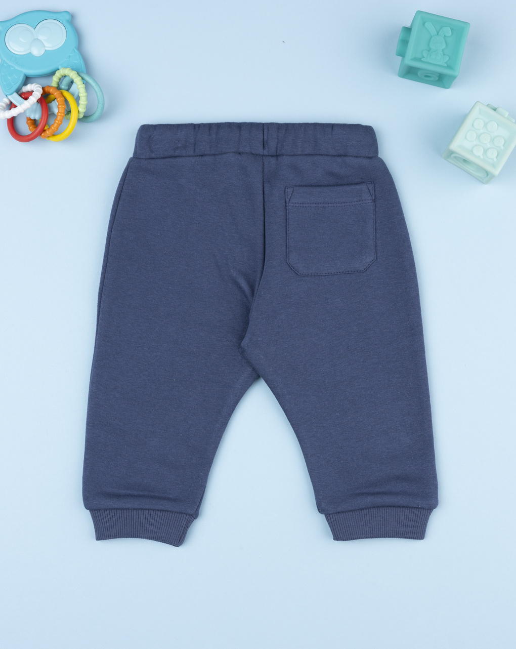 Pantalone felpato blu bimbo