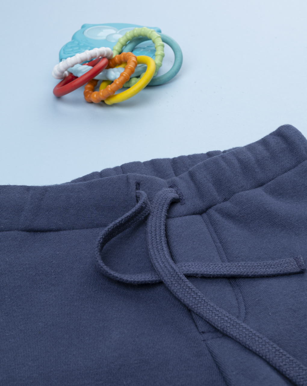 Pantalone felpato blu bimbo