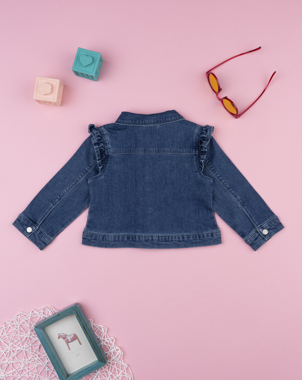 Giubbino denim bimba