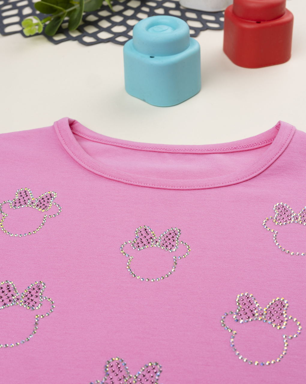 T-shirt bimba rosa minnie allover