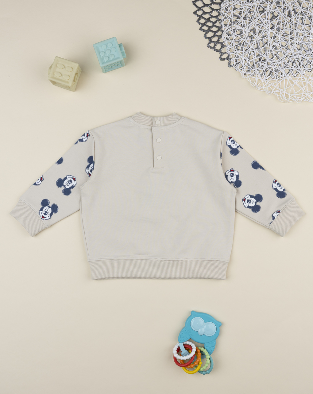 Felpa bimbo beige mickey mouse