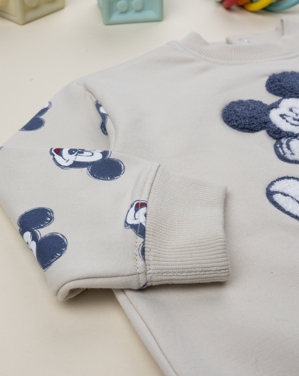 Felpa bimbo beige mickey mouse