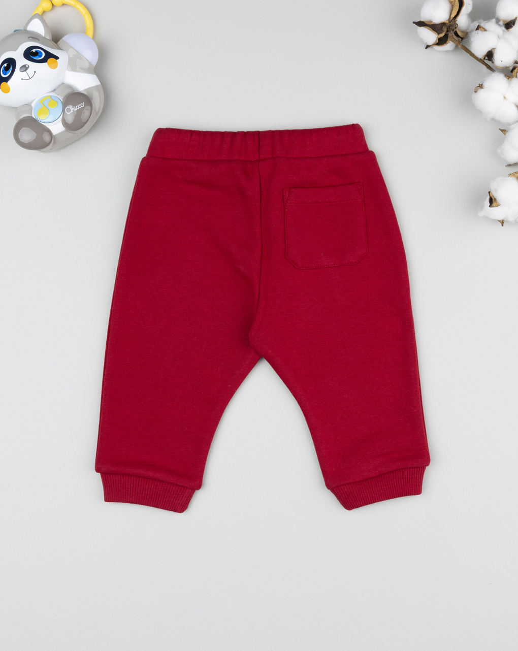 Pantalone bimbo bordeaux con stampa