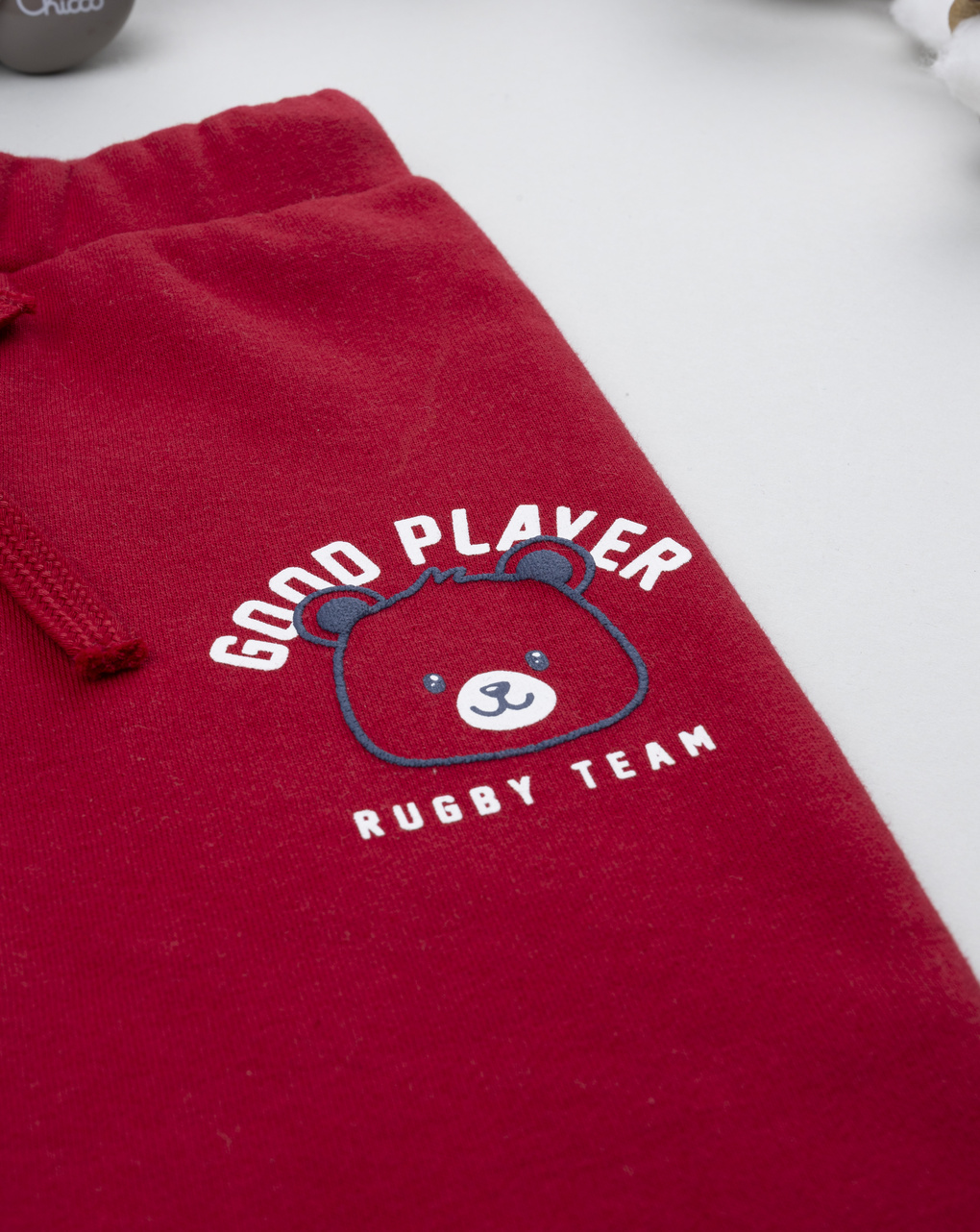 Pantalone bimbo bordeaux con stampa