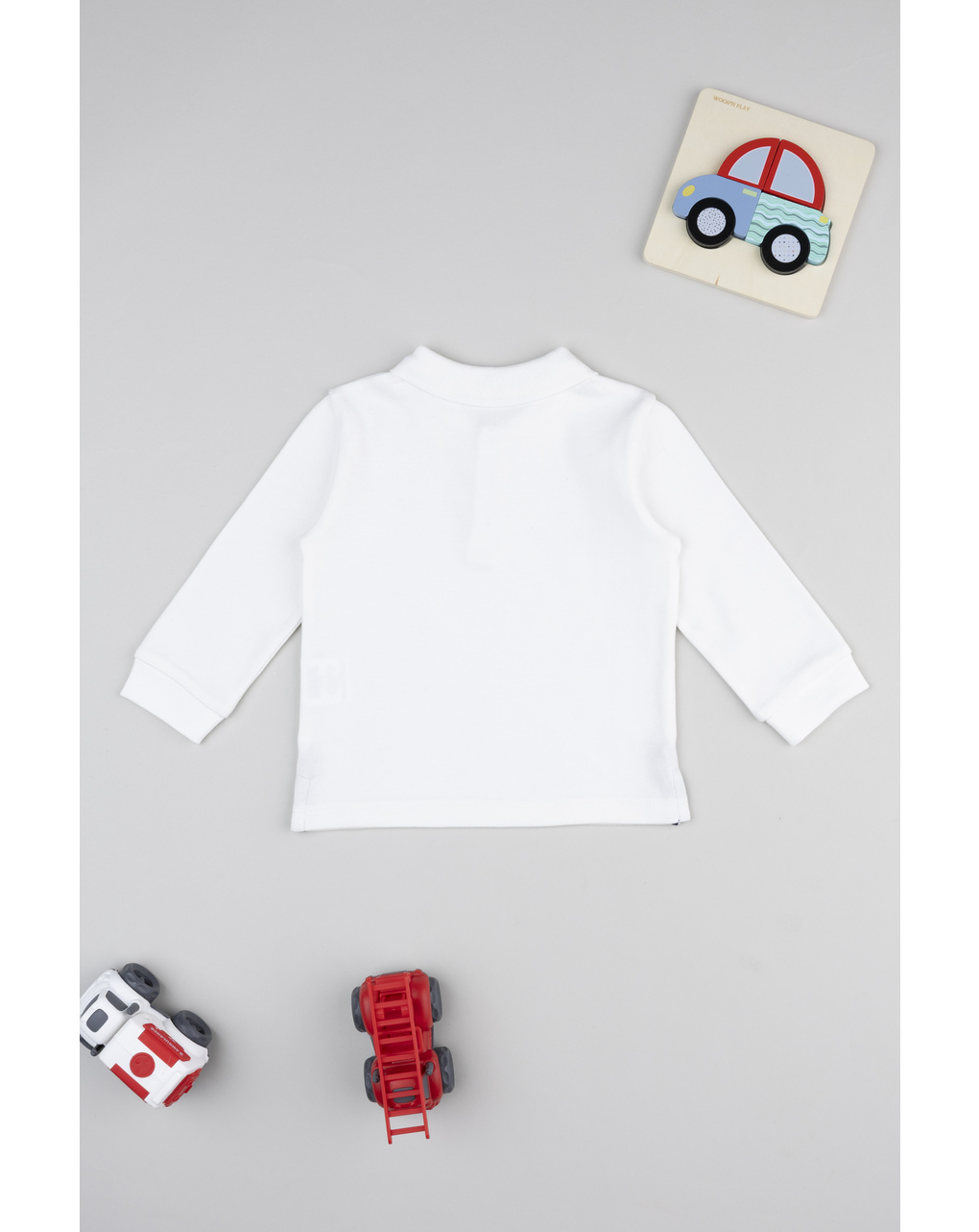 Polo bimbo bianca ricamo