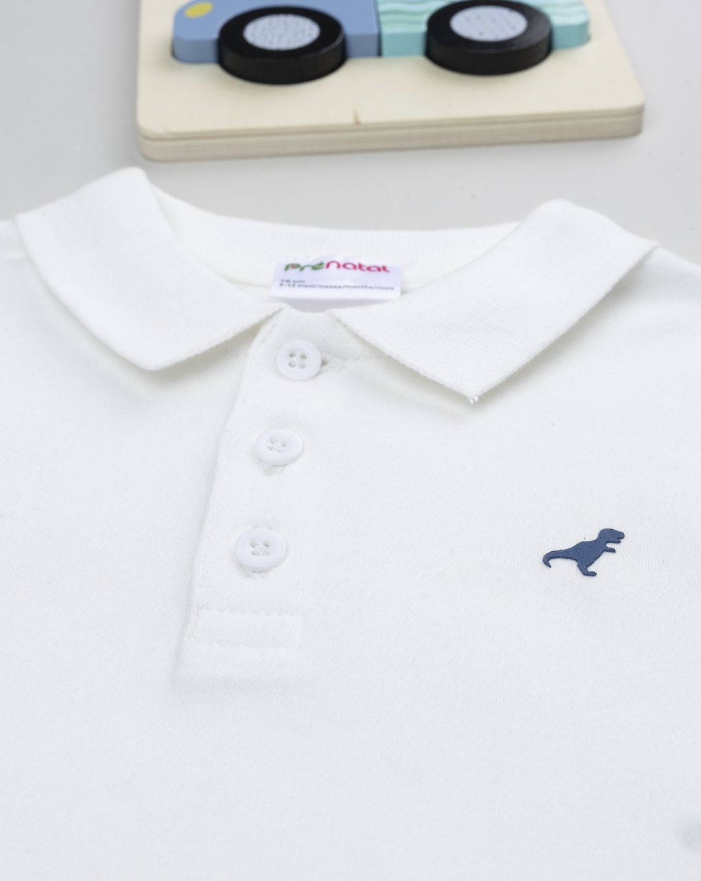 Polo bimbo bianca ricamo