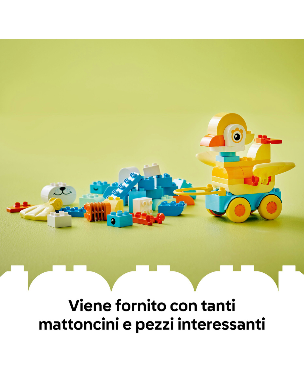 Lego duplo 10448 animali ruote 3in1: anatra, pesce, cane 2+