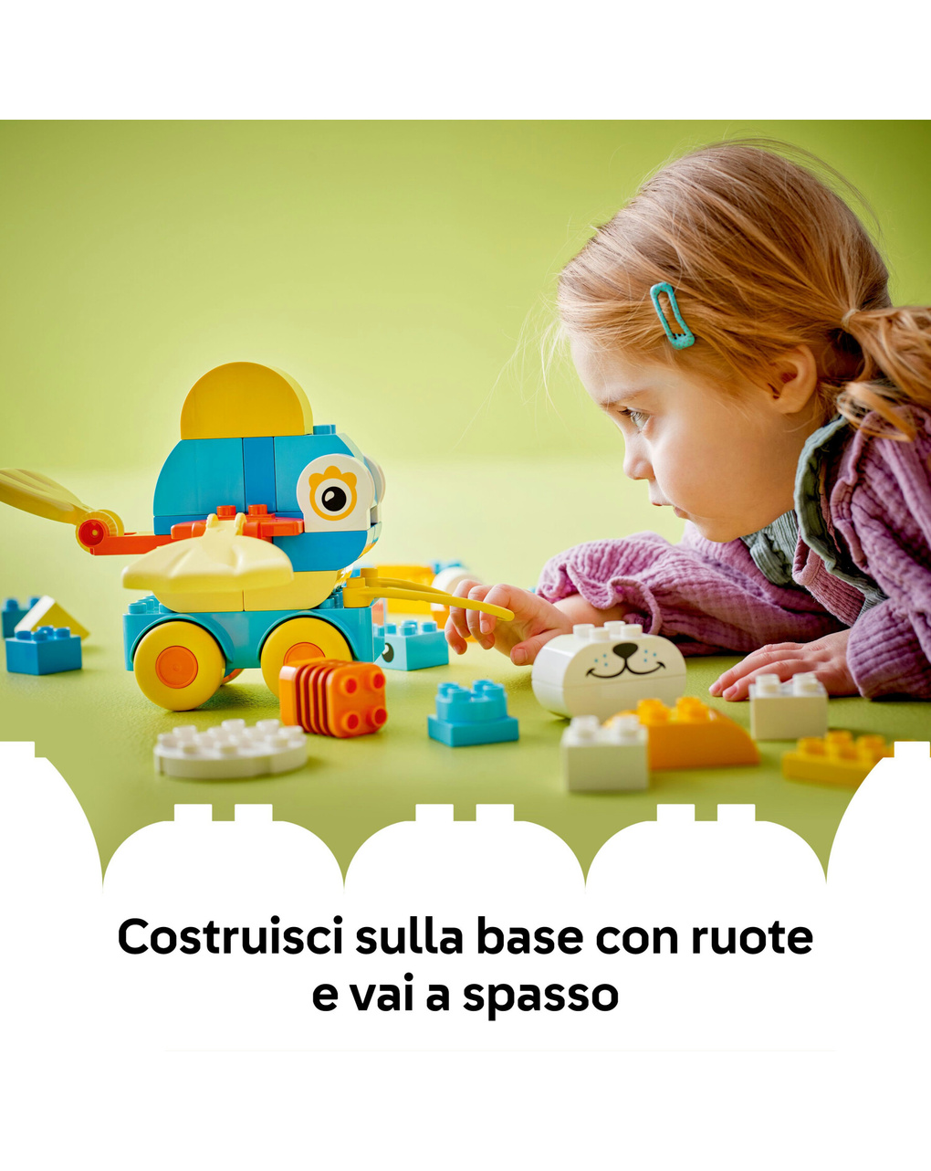 Lego duplo 10448 animali ruote 3in1: anatra, pesce, cane 2+