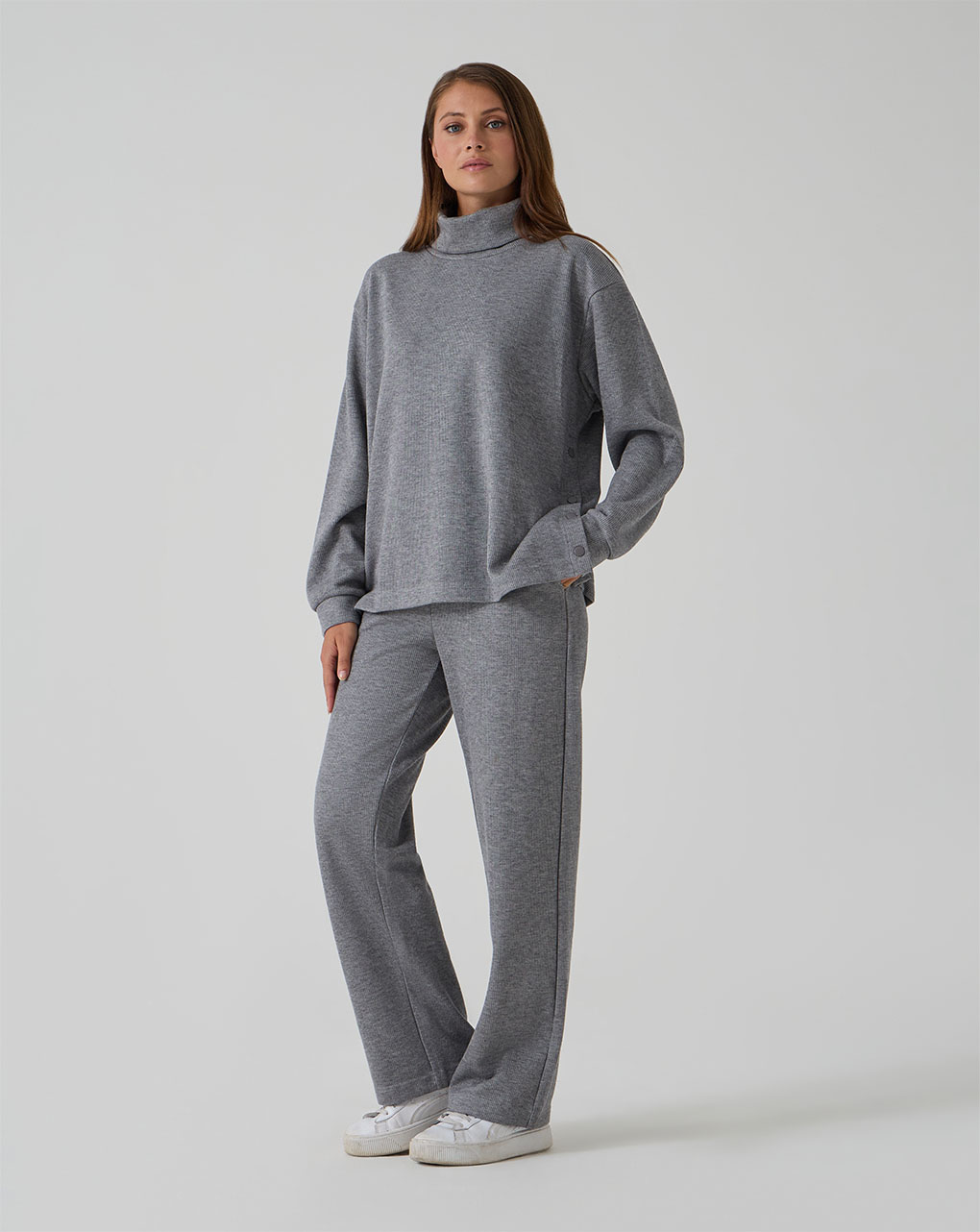 Maglia premaman grigia fake tricot