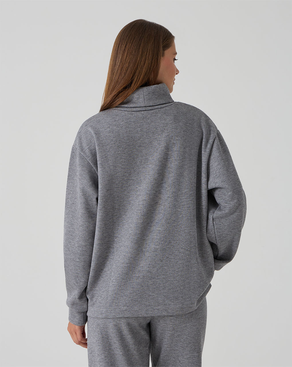 Maglia premaman grigia fake tricot