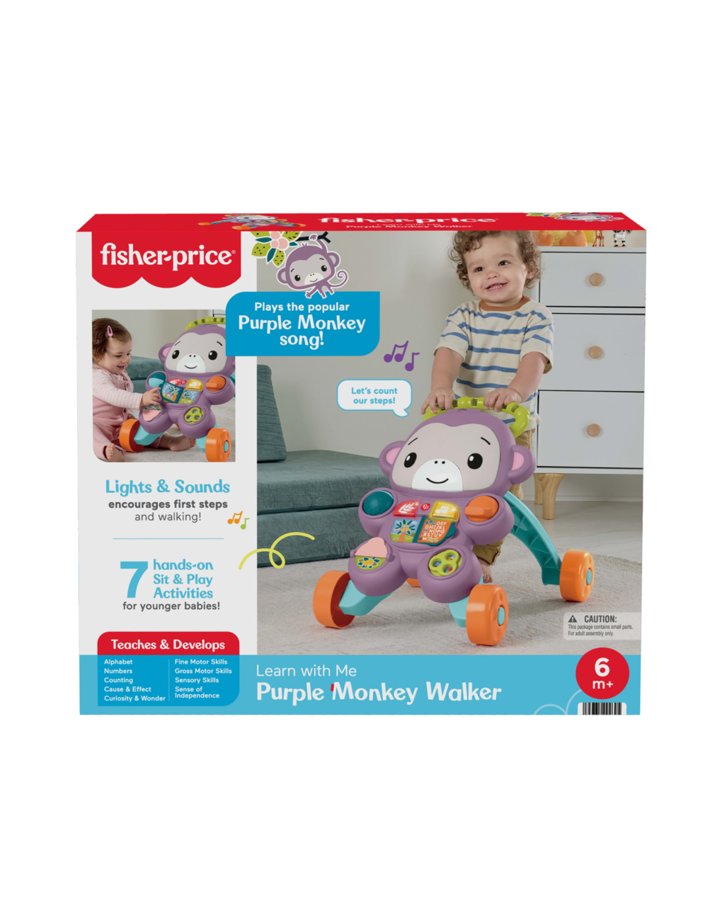 Scimmietta viola primi passi - 6m+ - fisher-price