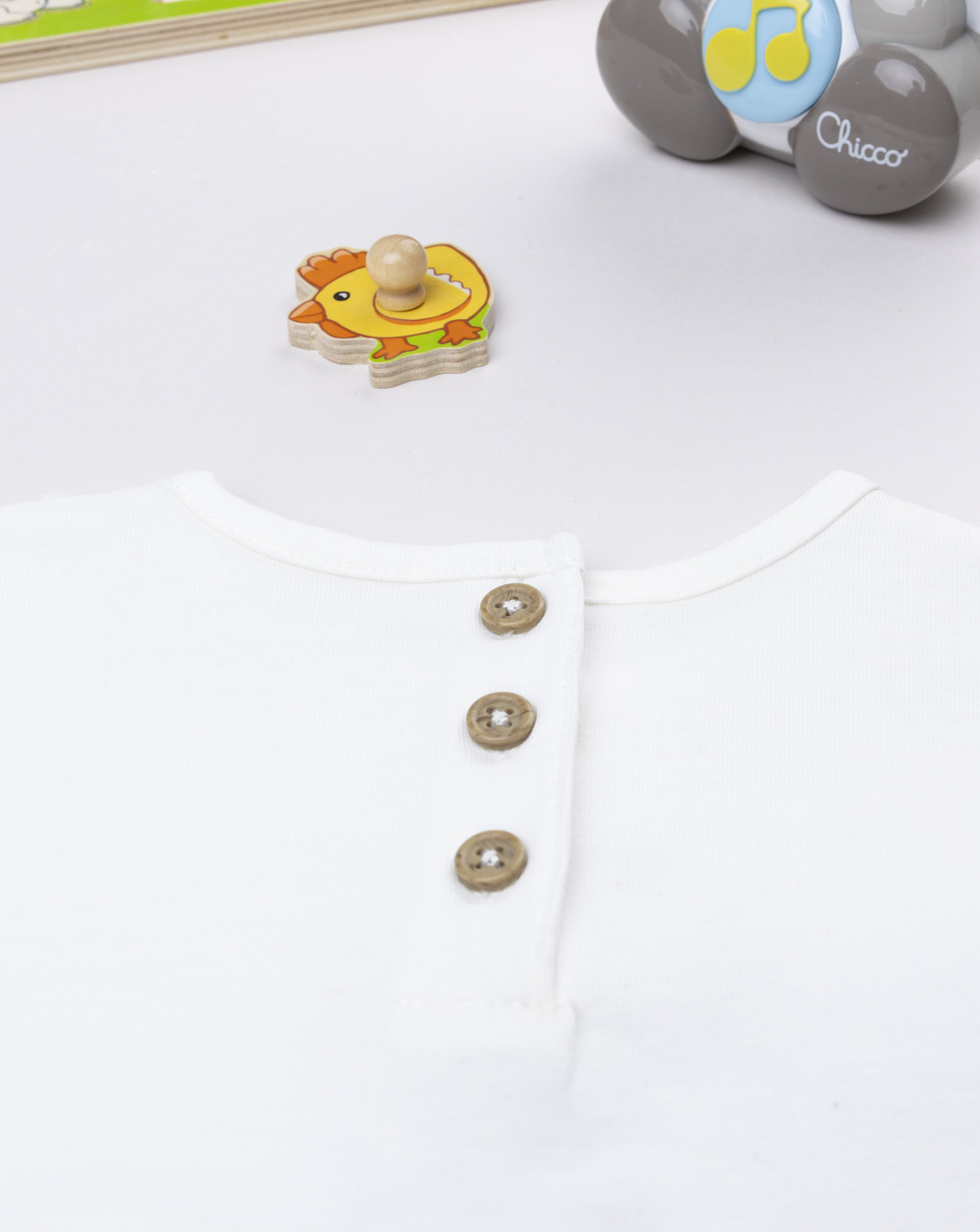 T-shirt bimba bianca stampa volpe