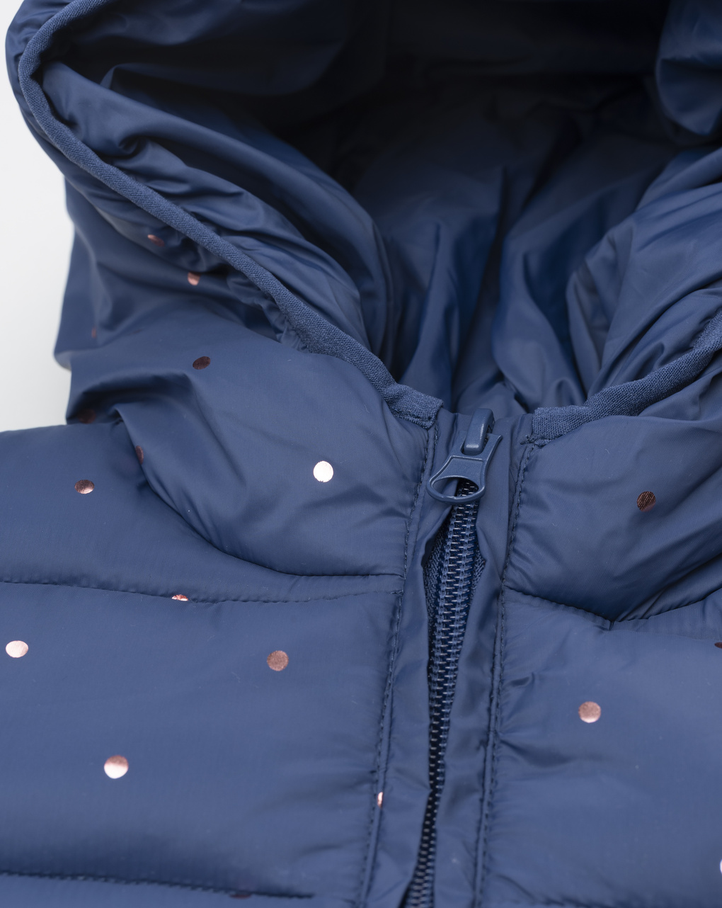 Giubbino bambina blu cuori allover