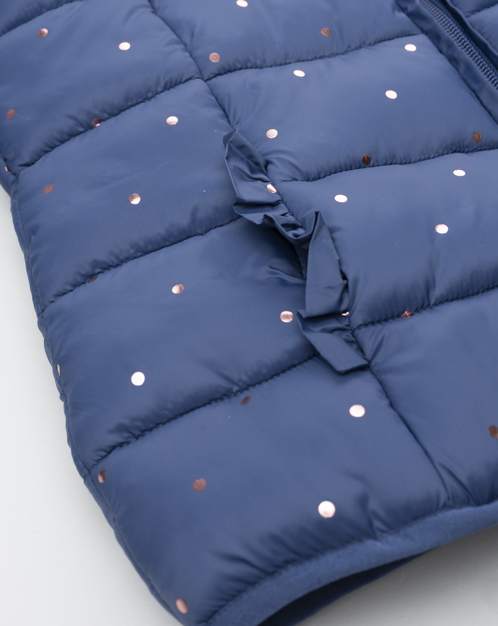 Giubbino bambina blu cuori allover