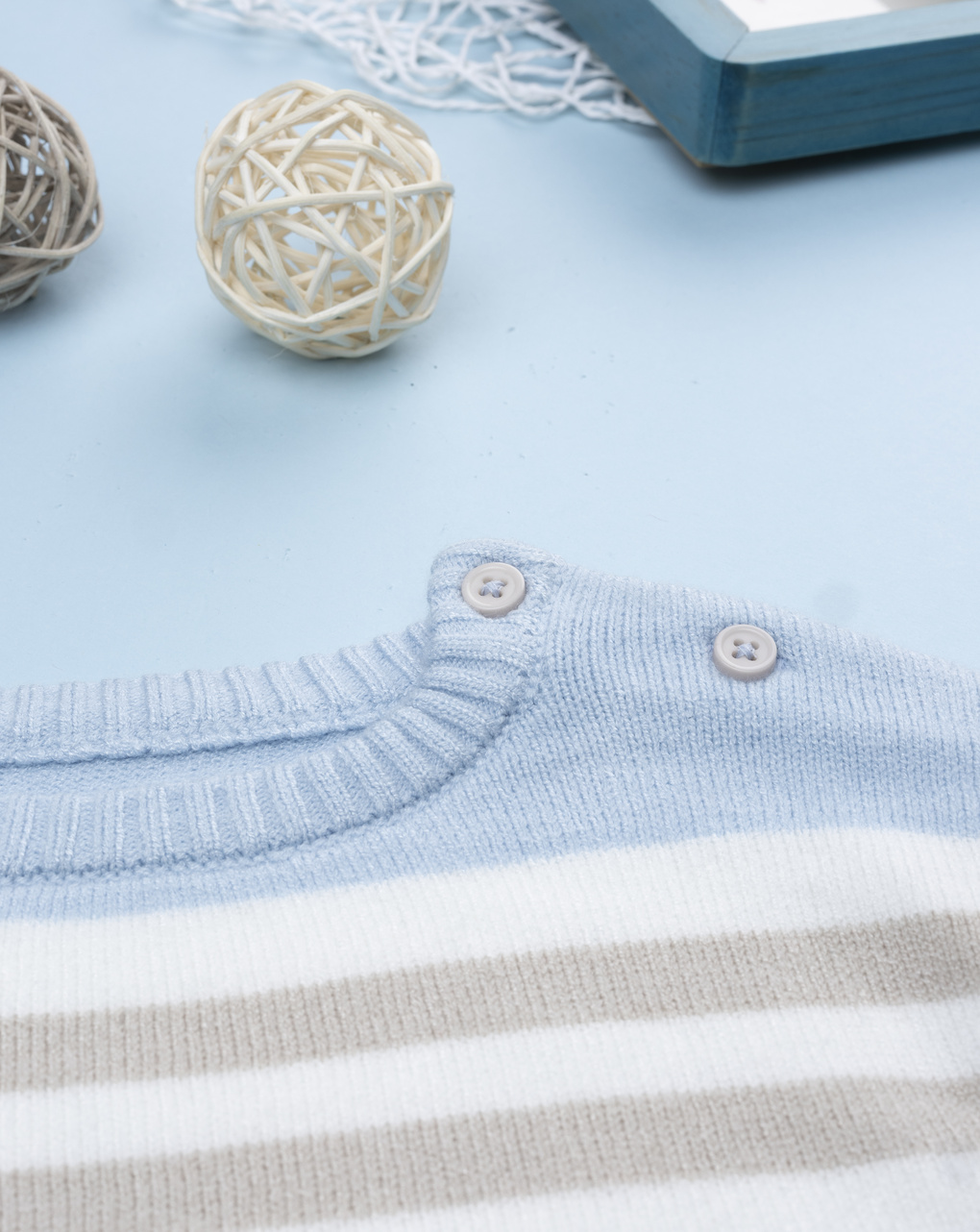 Maglia bimbo rigata azzurra