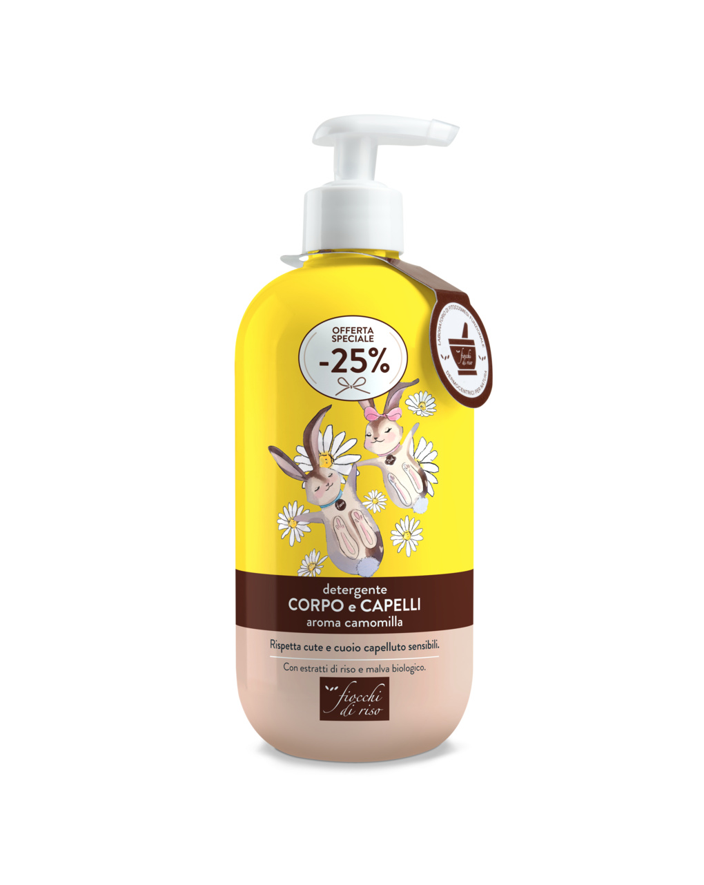 Detergente corpo e capelli camomilla special 400ml - fiocchi di riso