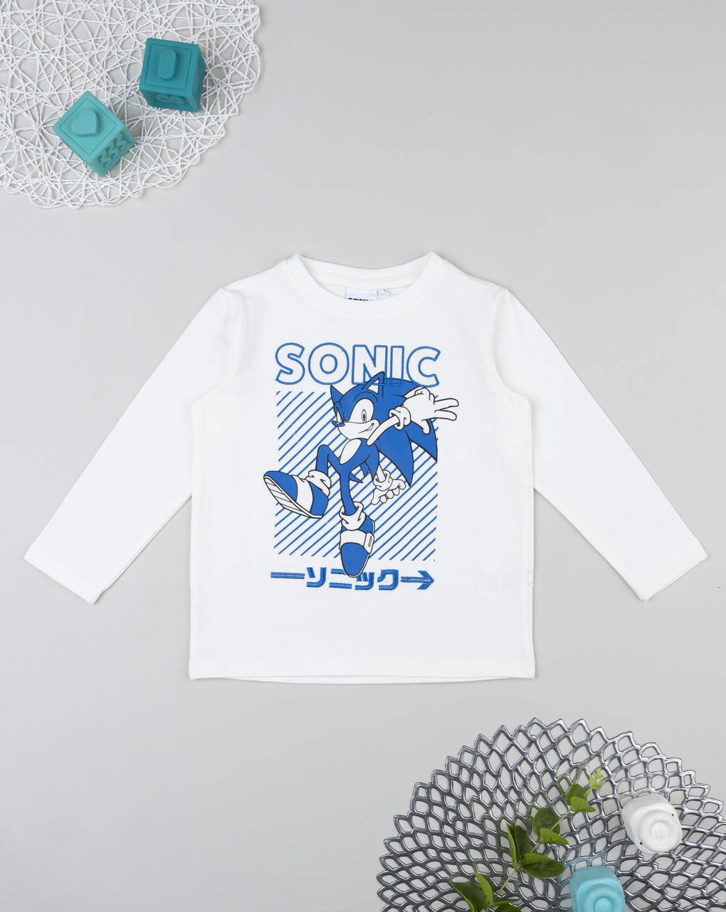 T--shirt bianca bambino sonic