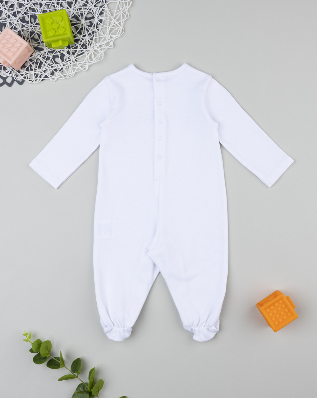 Tutina unisex bianca stampa "mom"