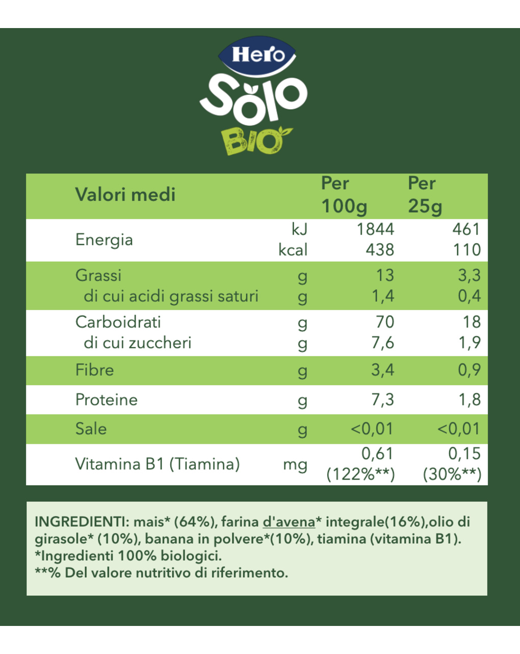 Solo snack puff avena banana 25g - hero
