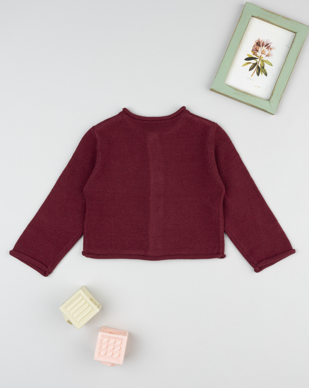 Cardigan bimba bordeaux cuore