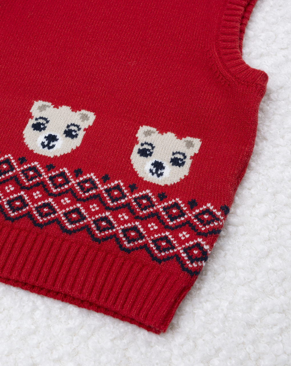 Gilet bimbo rosso ricami