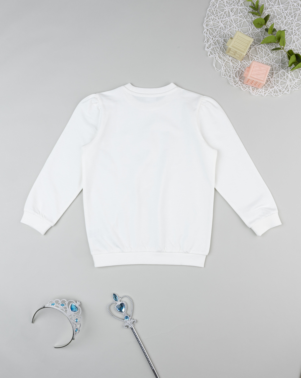 Felpa bambina bianca stampa unicorni