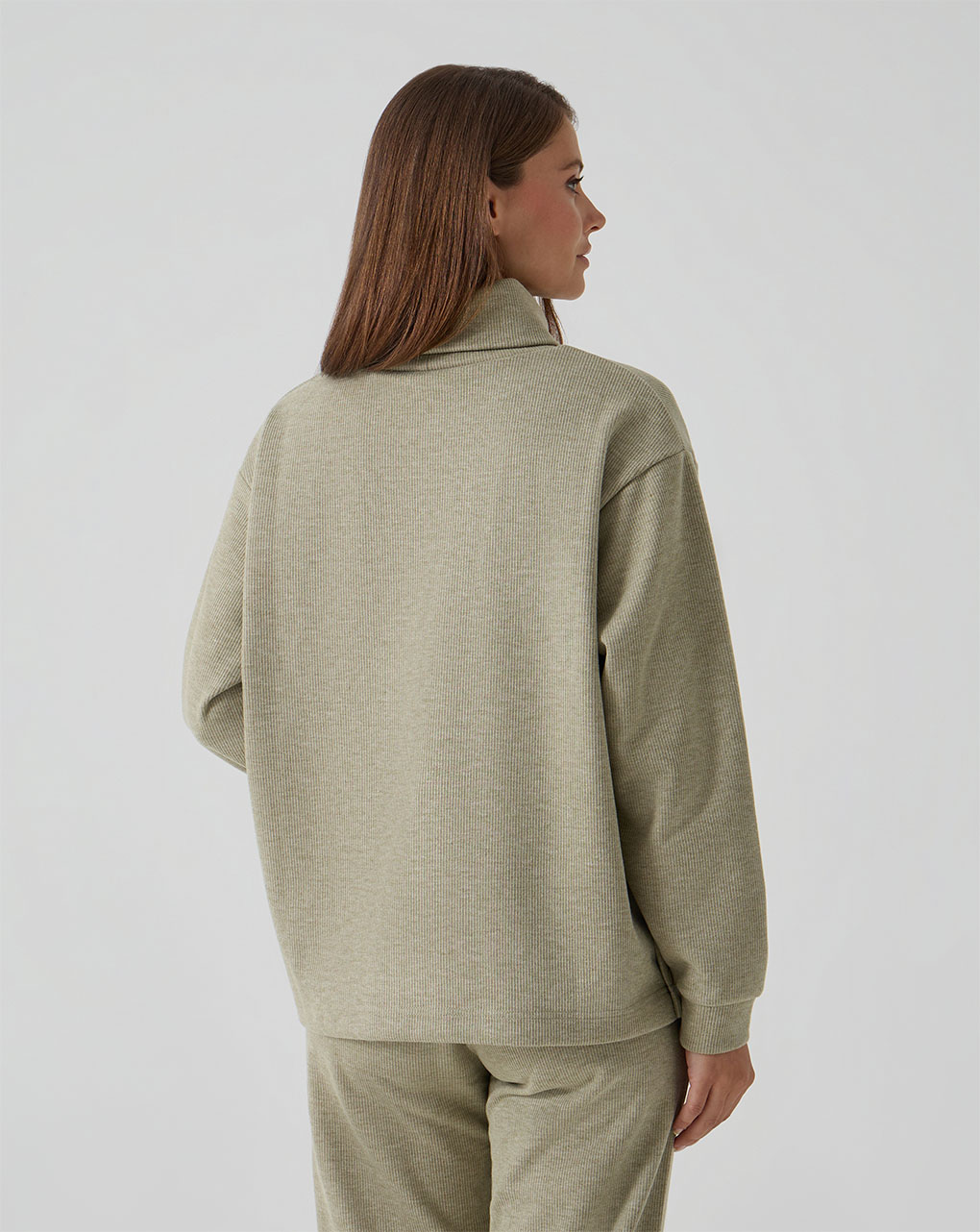 Maglia premaman verde fake tricot