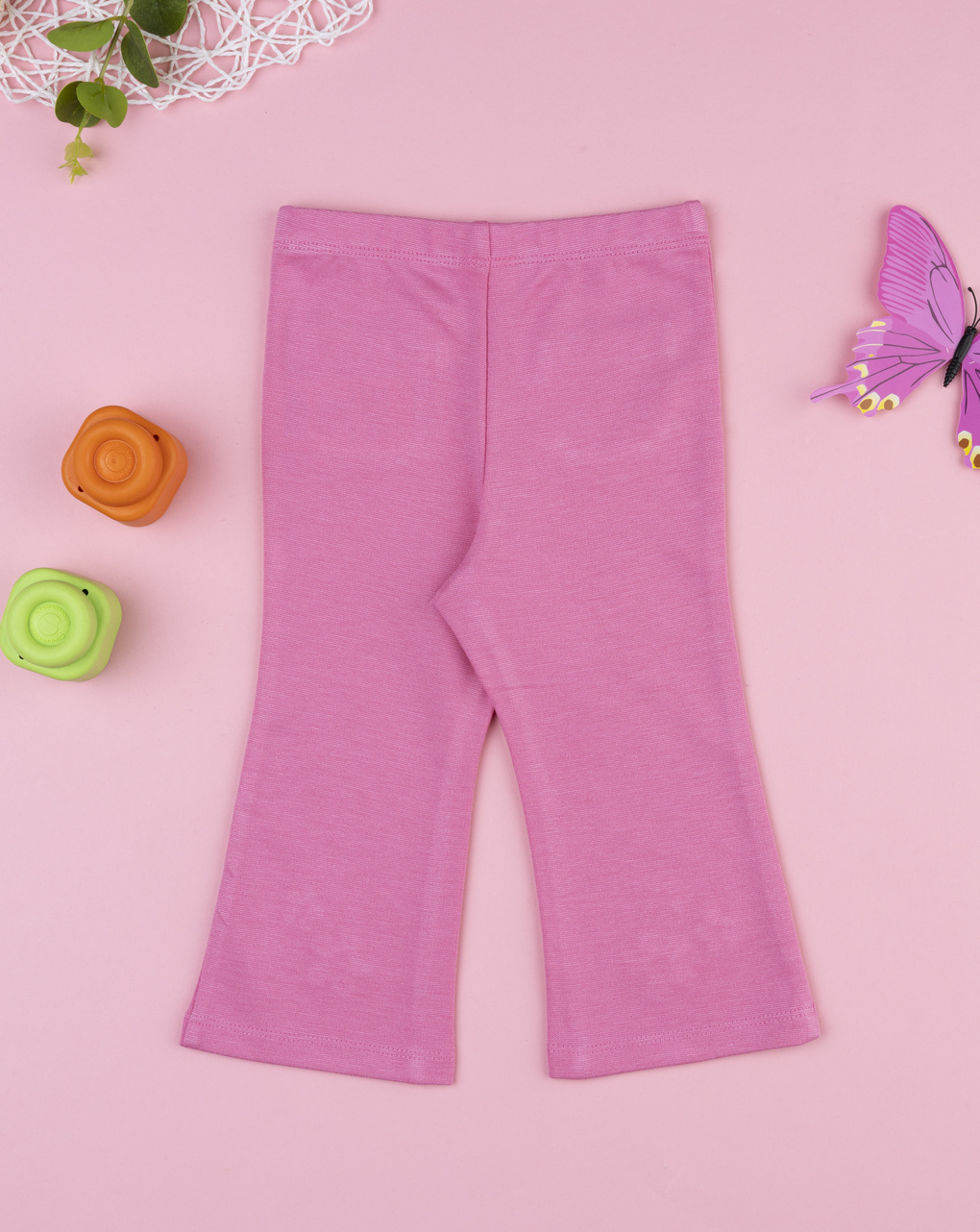 Legging zampa rosa bimba ricami fiori