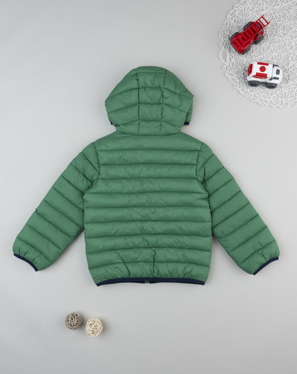 Giacca nylon riciclato verde bimbo