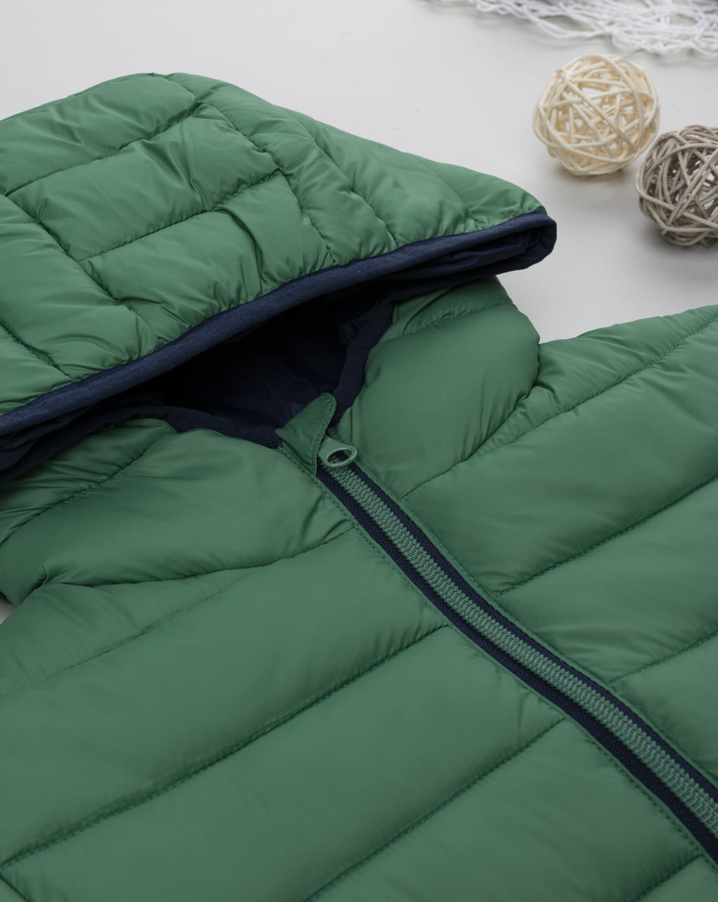 Giacca nylon riciclato verde bimbo