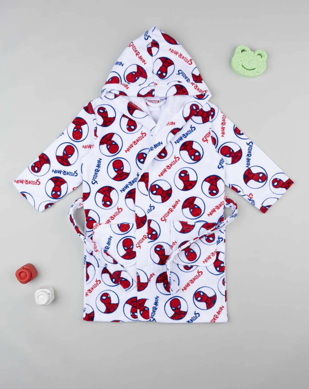 Accappatoio bambino ciniglia spiderman