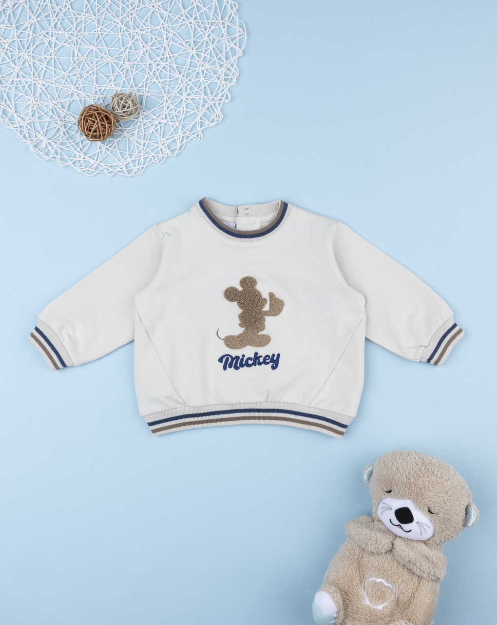 Felpa beige bimbo disney topolino