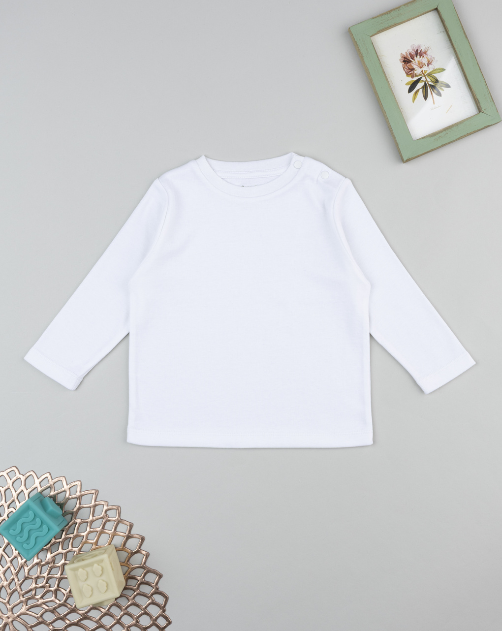 T-shirt bimbo bianca maniche lunghe
