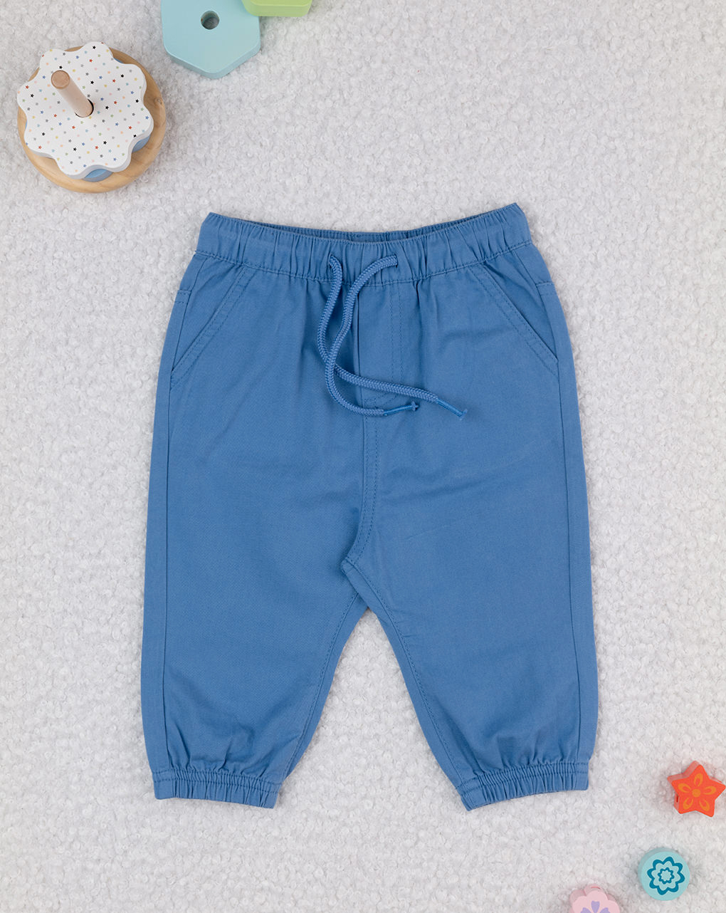 Pantalone twill bimbo blu