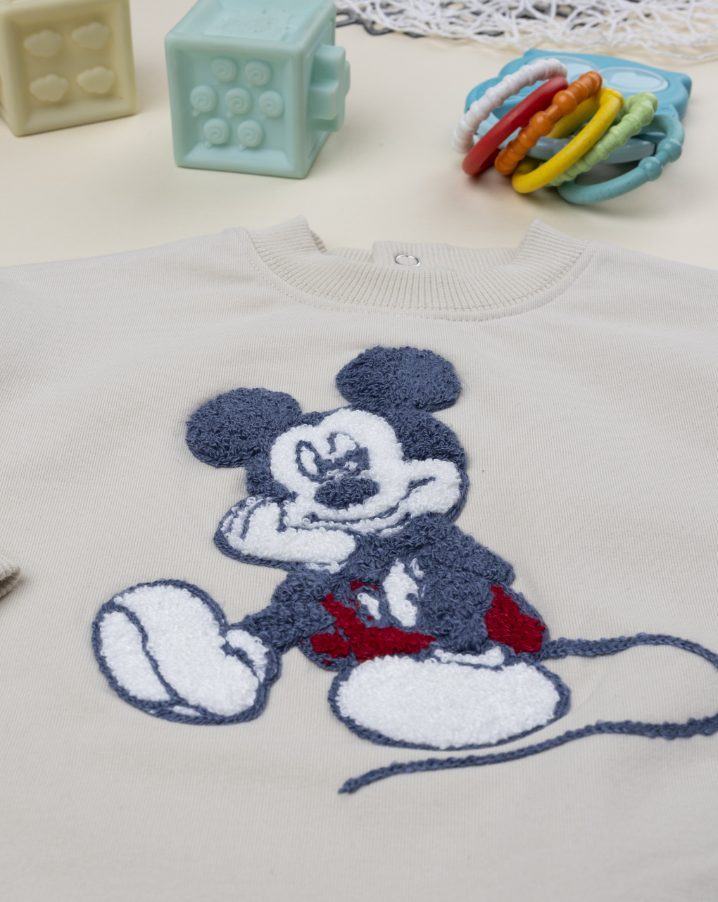 Felpa bimbo beige mickey mouse