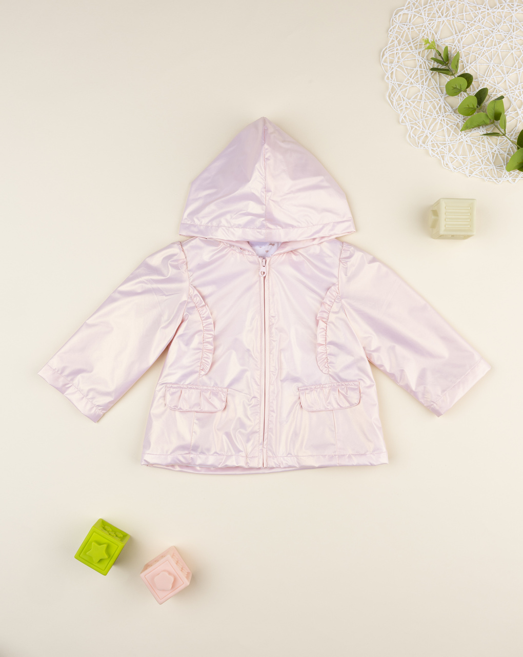 Giacca bimba rosa cangiante